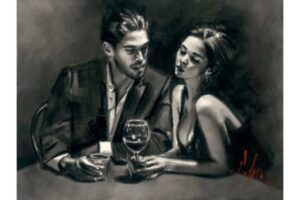 Intimate Moments III - Ink painting