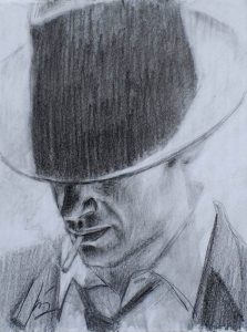 Man with hat - Pencil