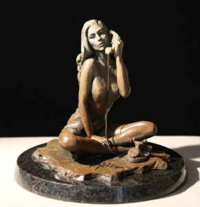 Black Phone II (sculpture in light brown finish)