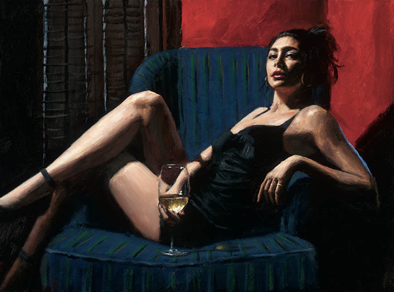 Buy a U.S. limited edition giclée of Vanessa in the Blue Chair II painting ...