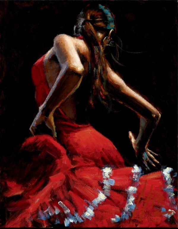 Dancer in Red with White