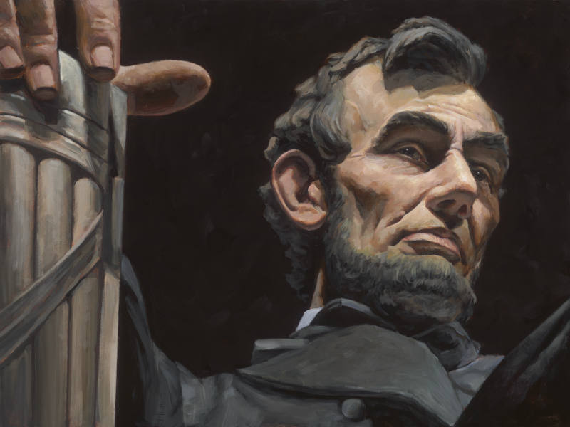 Abe Lincoln watercolor portrait