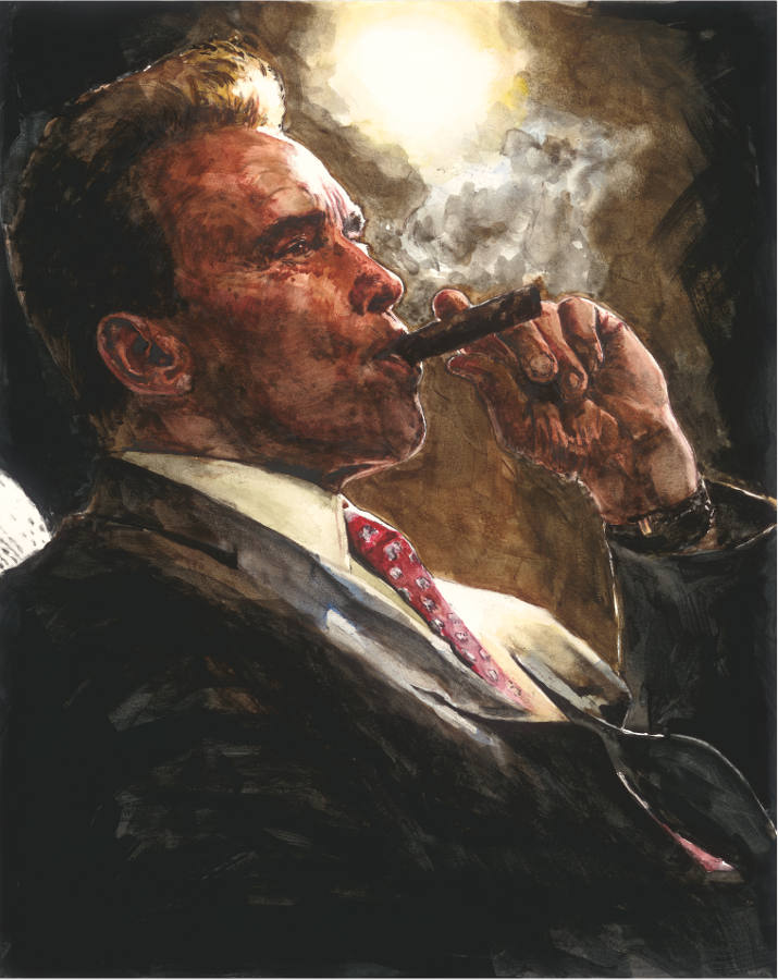 Arnold Schwarzenegger watercolor portrait