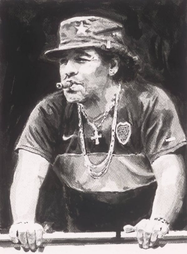 Diego Maradona ink portrait