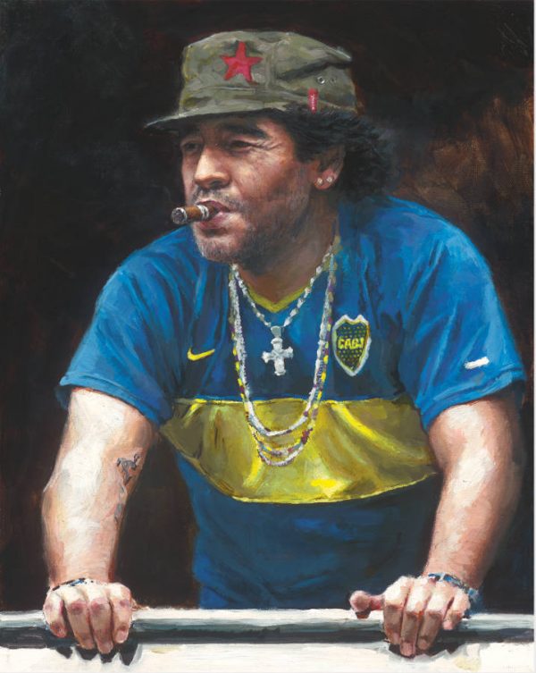 Diego Maradona acrylic portrait