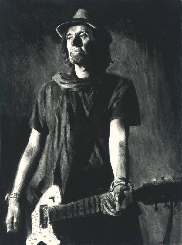 Phil Campbell charcoal II portrait