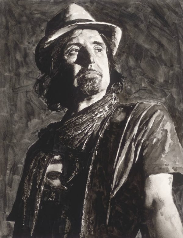 Phil Campbell ink portrait