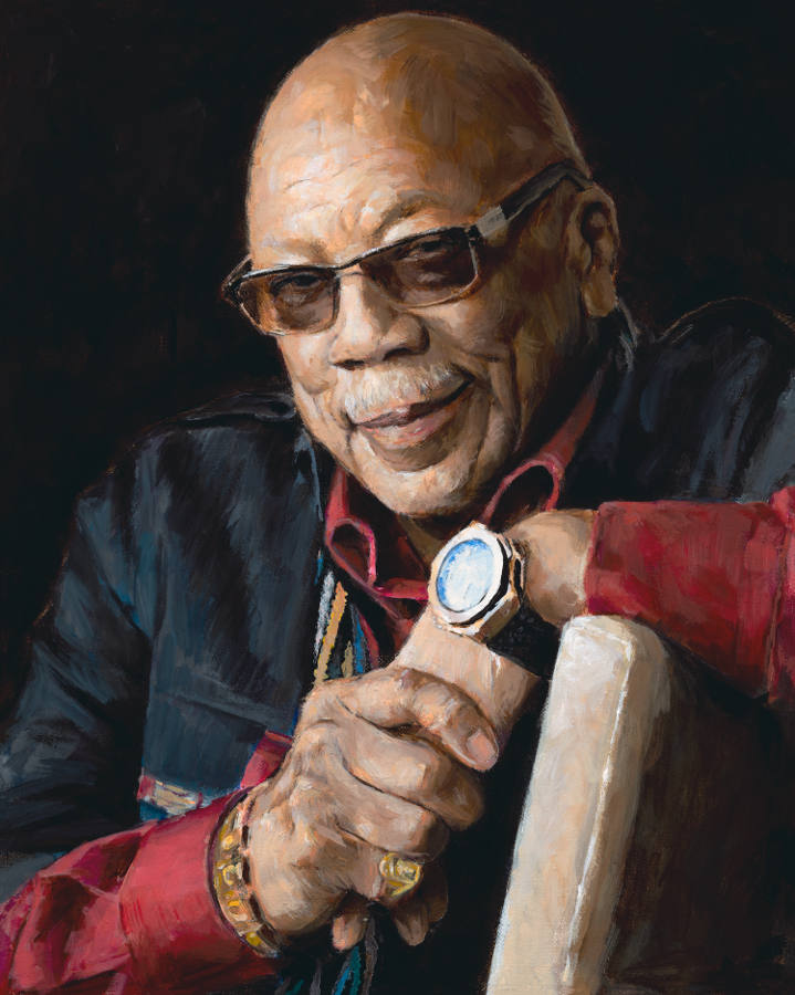 Quincy Jones portrait by Fabian Perez
