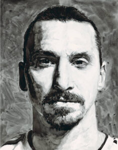 Zlatan Ibrahimović ink portrait
