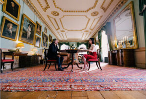 Lady Countess Spencer meeting Fabian Perez at Althorp House