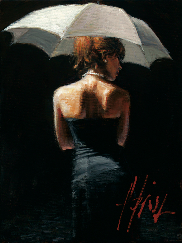 Woman with White Umbrella - Study