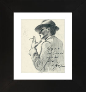 STUDY FOR SMOKING UNDER THE LIGHT III FRAME